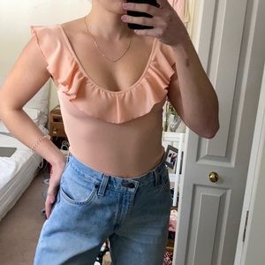 SWS Peach Frilly Bodysuit